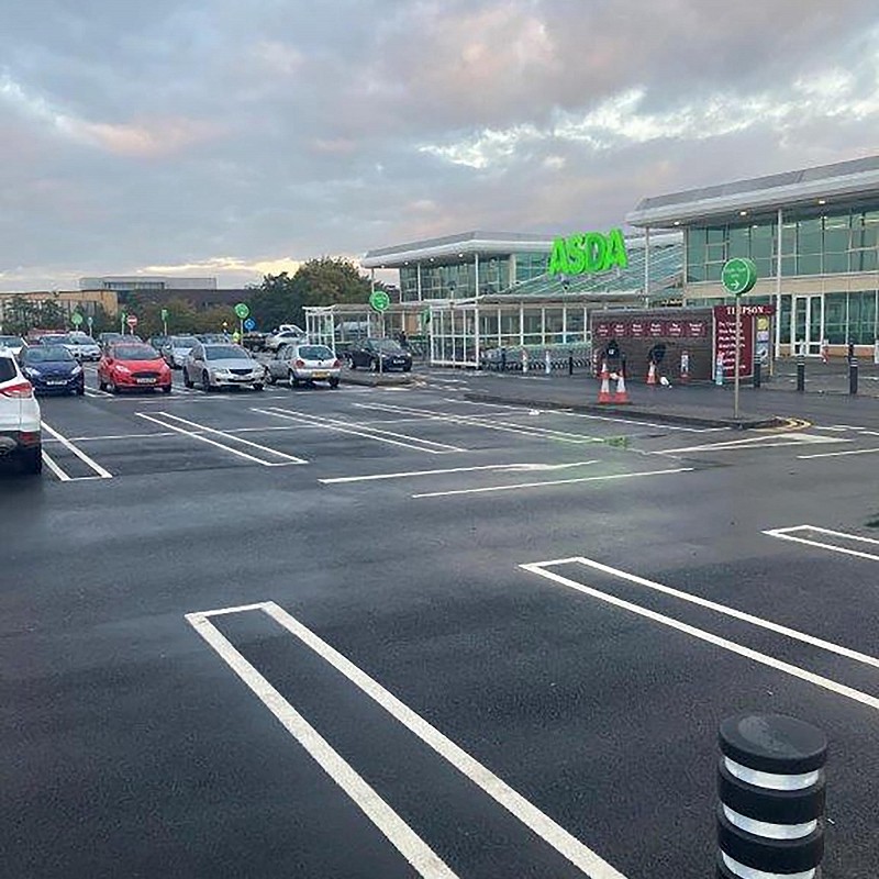 Resurface of the car park at Asda Skelmersdale